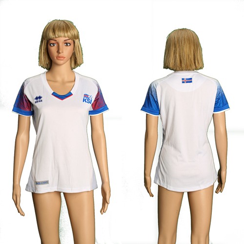 Women's Iceland Blank Away Soccer Country Jersey